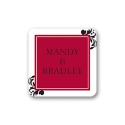 Lavish Damask - Black - Envelope Seal