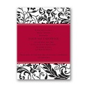 Lavish Damask - Black - Bridal Shower Invitation