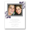 Lavish Damask - Purple - Save the Date Card