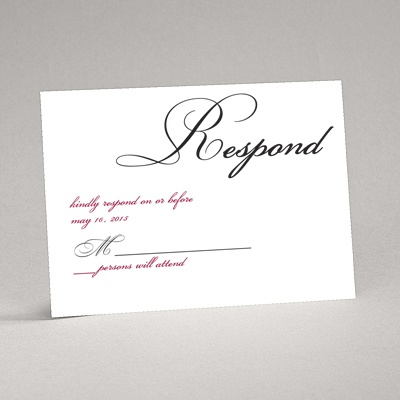 Lives Joining - Black Response Card and Envelope
