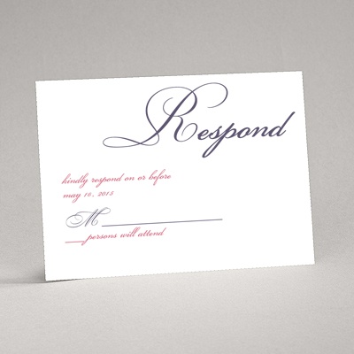Lives Joining - Purple Response Card and Envelope