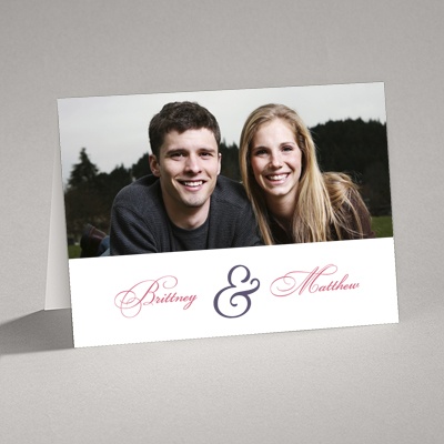 Lives Joining - Purple Thank You Card and Envelope