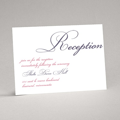 Lives Joining - Purple Reception Card