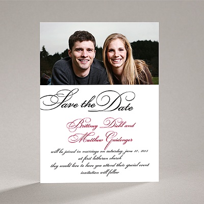Lives Joining - Black Save the Date Card
