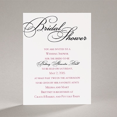 Lives Joining - Black Bridal Shower Invitation