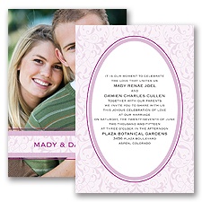 Flourish Frame - Purple - Invitation