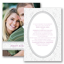 Flourish Frame - Grey - Invitation