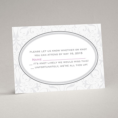 Flourish Frame - Grey - Response Card and Envelope
