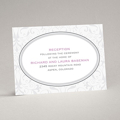 Flourish Frame - Grey - Reception Card