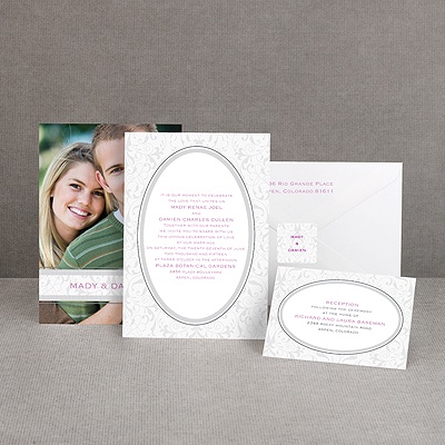 Flourish Frame - Grey - Invitation
