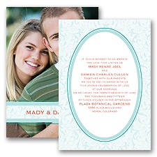 Flourish Frame - Teal - Invitation