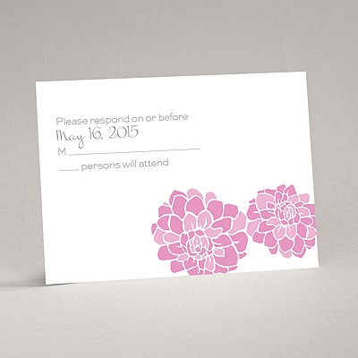 Love Blooms - Pink - Response Card and Envelope