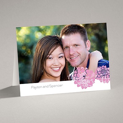 Love Blooms - Pink - Thank You Card and Envelope