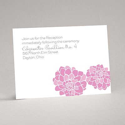 Love Blooms - Pink - Reception Card