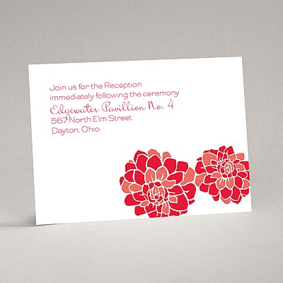 Love Blooms - Red - Reception Card