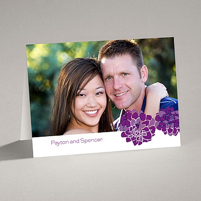 Love Blooms - Purple - Thank You Card and Envelope