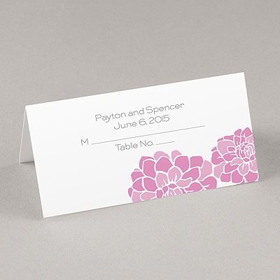 Love Blooms - Pink - Place Card