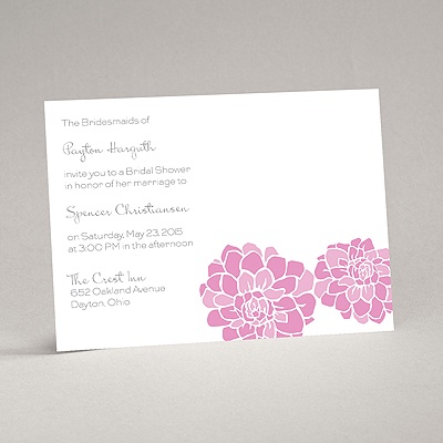 Wedding Shower Cards Sayings on Bridal Shower Invitations    Love Blooms   Pink   Bridal Shower