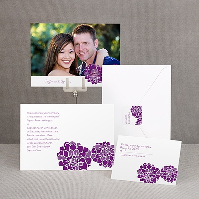 Love Blooms - Purple - Invitation