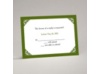 Damask Corners - Green Response Card and Envelope