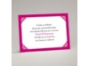 Damask Corners - Fuchsia Reception Card