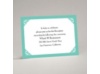 Damask Corners - Aqua Reception Card