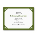 Damask Corners - Green Bridal Shower Invitation