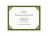 Damask Corners - Green Bridal Shower Invitation