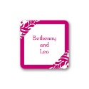 Damask Corners - Fuchsia Envelope Seal