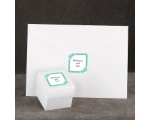 Damask Corners - Aqua Envelope Seal