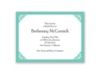 Damask Corners - Aqua Bridal Shower Invitation