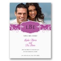 Filigree Monogram - Amethyst - Save the Date Card