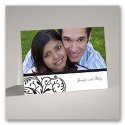 Fanciful Filigree - Black Thank You Card and Envelope