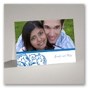 Fanciful Filigree - Blue Thank You Card and Envelope