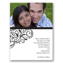 Fanciful Filigree - Black Save the Date Card