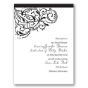 Fanciful Filigree - Black Bridal Shower Invitation