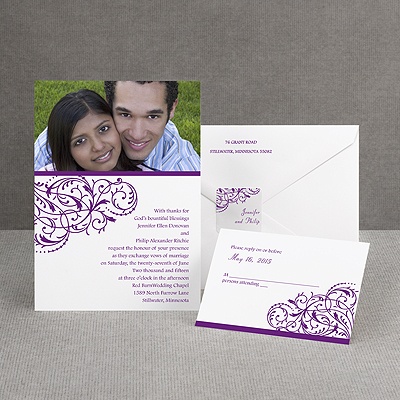 Fanciful Filigree - Purple Invitation