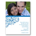 Fanciful Filigree - Blue Save the Date Card