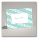 Swirls and Stripes - Aqua - Thank You Card and Envelope