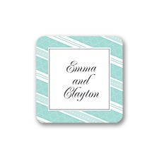 Swirls and Stripes - Aqua - Seal
