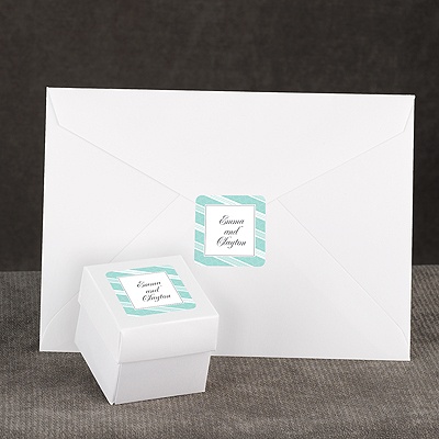 Swirls and Stripes - Aqua - Seal