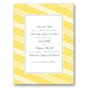 Swirls and Stripes - Yellow - Save the Date Card