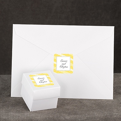 Swirls and Stripes - Yellow - Seal