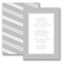 Swirls and Stripes - Grey - Invitation