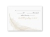 Fanciful Feather - Champagne Response Card and Envelope