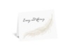 Fanciful Feather - Champagne Thank You Card and Envelope