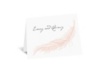 Fanciful Feather - Pink Thank You Card and Envelope