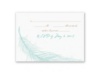 Fanciful Feather - Aqua Response Card and Envelope