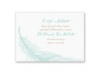 Fanciful Feather - Aqua Reception Card