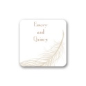 Fanciful Feather - Champagne Envelope Seal
